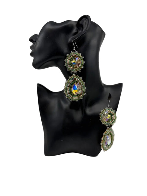 Crystal Teardrop Beaded Earrings – Ironstar Co