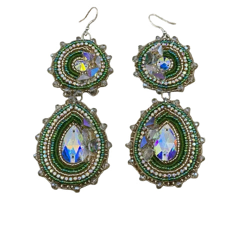 Crystal Teardrop Beaded Earrings – Ironstar Co