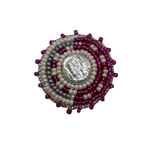Beaded Pearl Pin / Brooch – Day & Night Design | Ironstar Co