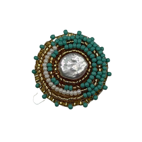Beaded Pearl Pin / Brooch – Day & Night Design | Ironstar Co