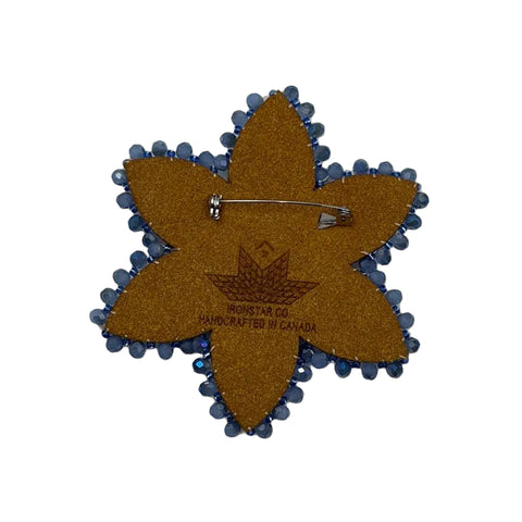 Beaded Flower Brooch (3.25” Diameter) | Ironstar Co