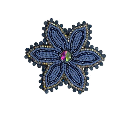Beaded Flower Brooch (3.25” Diameter) | Ironstar Co
