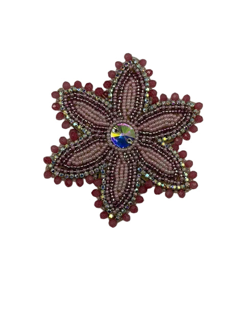 Beaded Flower Brooch (3.25” Diameter) | Ironstar Co