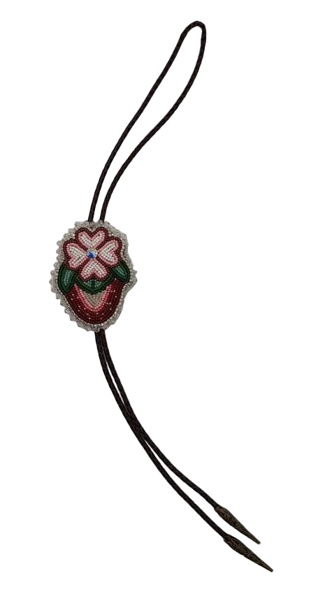 Beaded Bolo Tie with Floral or Strawberry Design | Ironstar Co