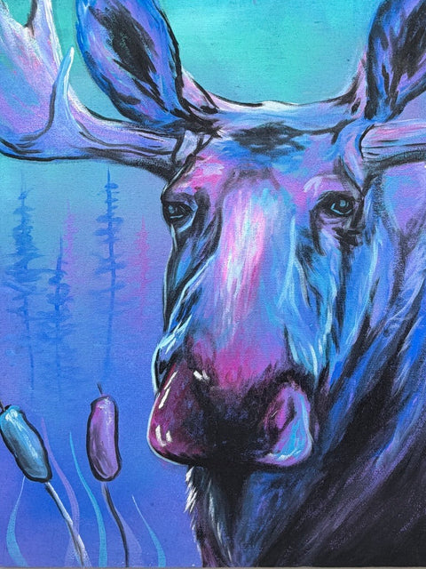 Moose Series – Original Acrylic Paintings (16 x 20)