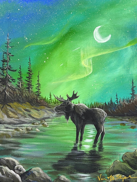 Moose Series – Original Acrylic Paintings (16 x 20)