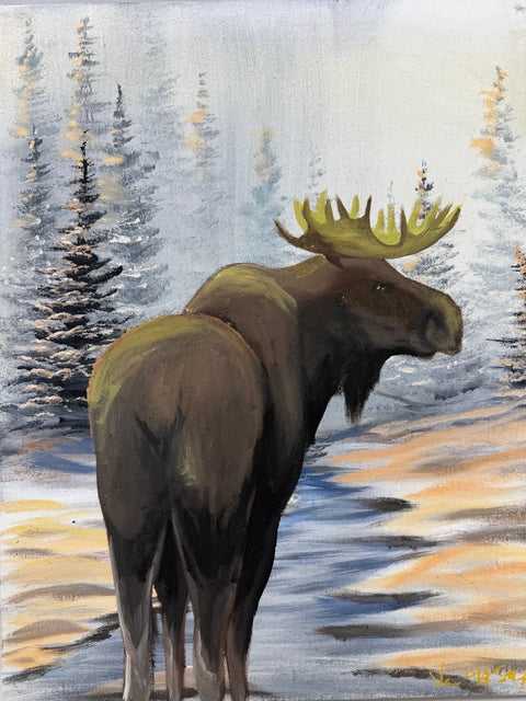 Moose Series – Original Acrylic Paintings (16 x 20)