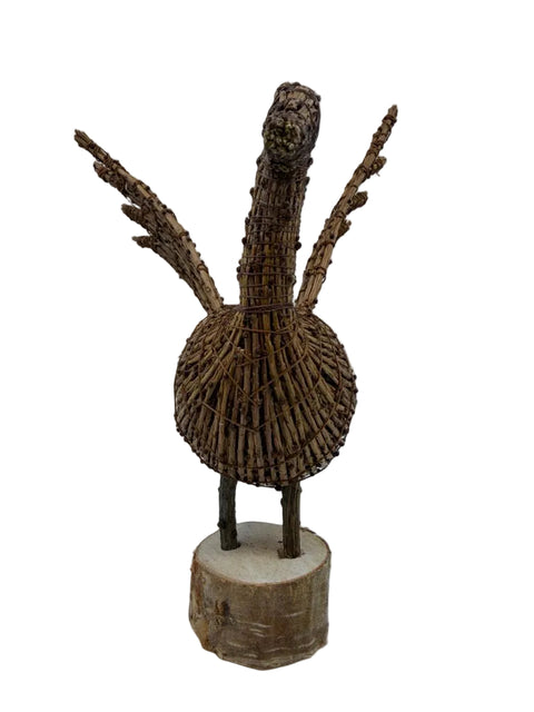 Handcrafted Open-Wing Tamarack Decoy (Birch Base)