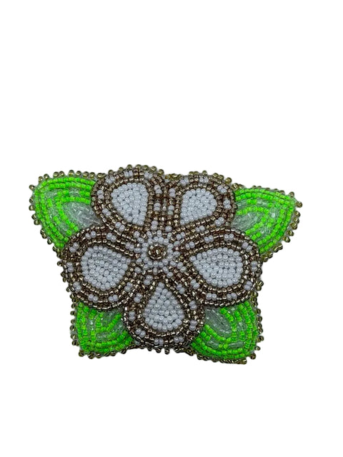 BEADED FLORAL PIN – COWHIDE