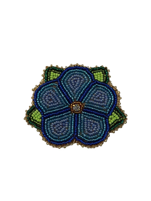 Handcrafted Beaded Moosehide Brooches by Amy