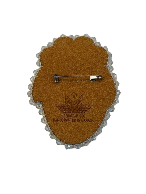 Handcrafted Beaded Moosehide Brooches by Amy