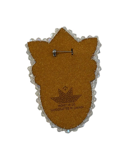 Handcrafted Beaded Moosehide Brooches by Amy