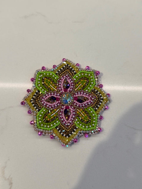 Premium Handcrafted Beaded Moosehide Brooches by Amy