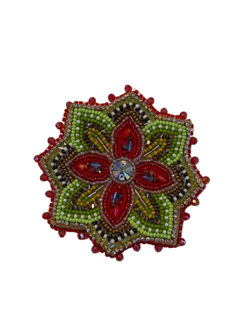 Premium Handcrafted Beaded Moosehide Brooches by Amy