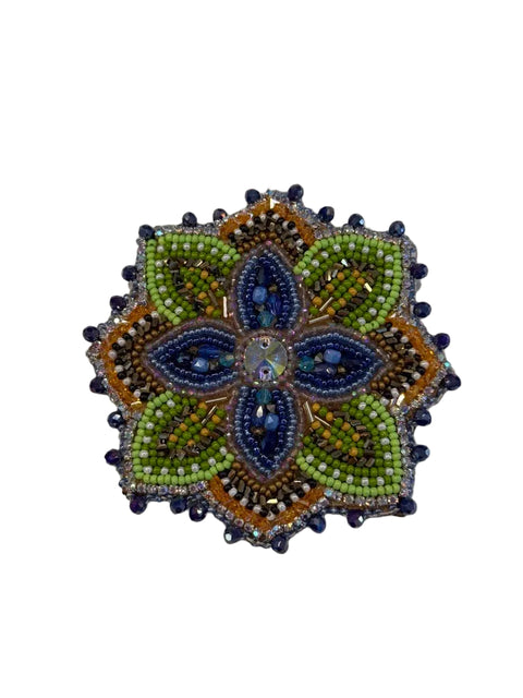 Premium Handcrafted Beaded Moosehide Brooches by Amy