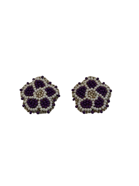 Floral Beaded Earrings by Amy