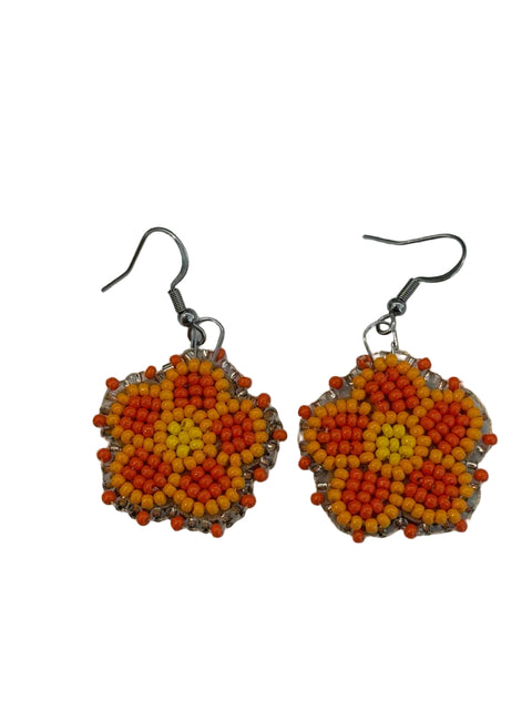 Floral Beaded Earrings by Amy