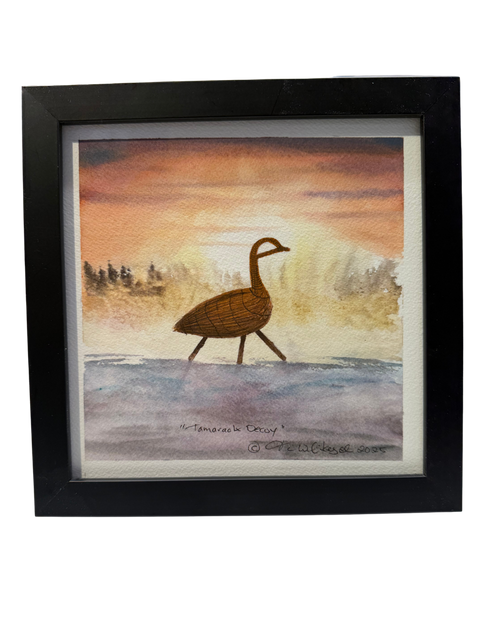 Tamarack Decoy – Original Watercolour (9"x9") (2025)