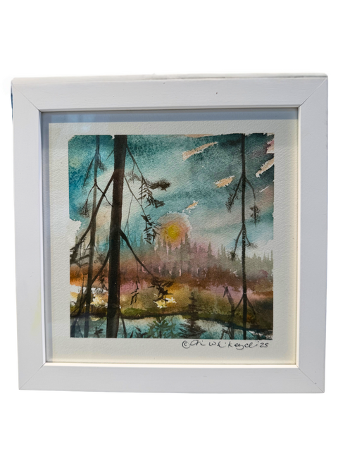 Forest Light – Original Watercolour (9"x9") (2025)