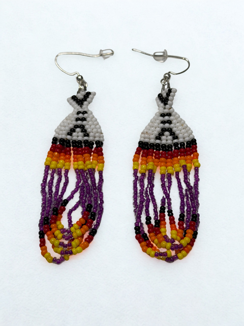 Miichuuap (Tipi) Scope Fringe Earrings – 3”