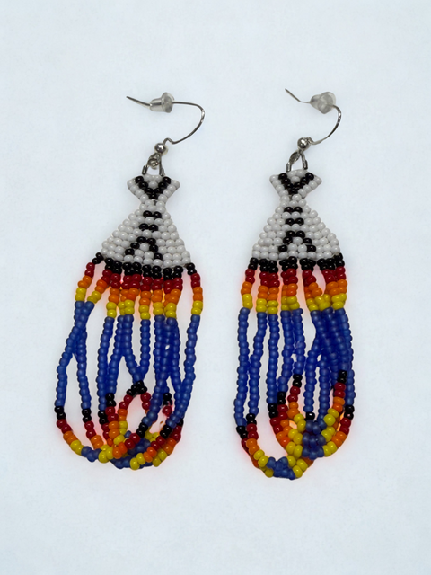 Miichuuap (Tipi) Scope Fringe Earrings – 3”