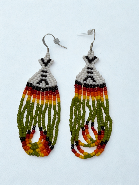 Miichuuap (Tipi) Scope Fringe Earrings – 3”
