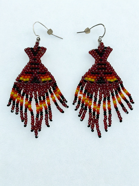 Fringe Miichuuap (Tipi) Earrings – 3”