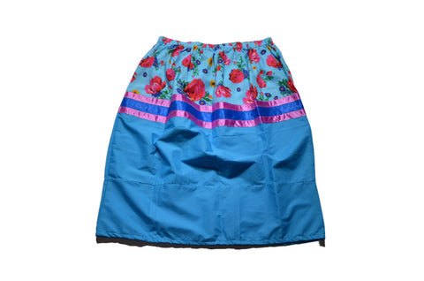 Light Blue Floral Ribbon Skirt with Bears & Bear Paws