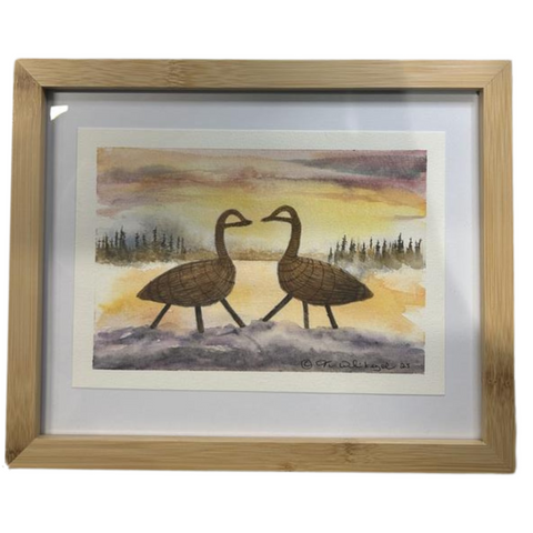 Two Tamarack Decoys 9"X11" - Watercolor on Paper