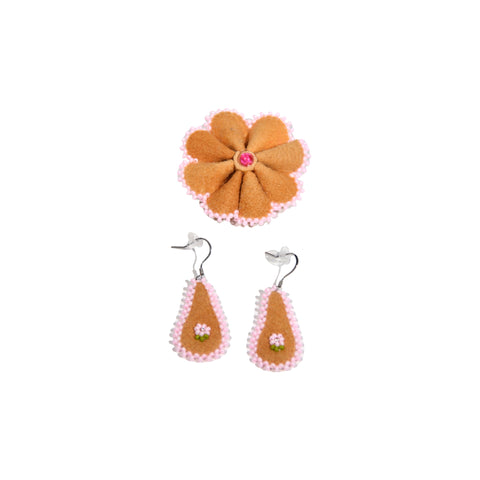 Earrings and Brooch Set