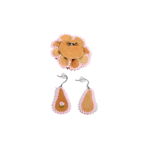 Earrings and Brooch Set