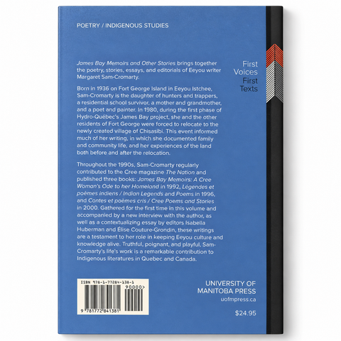 Back cover of James Bay Memoirs and Other Stories by Margaret Sam-Cromarty