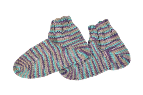 Rainbow Purple Men's Wool Socks (Size 12)