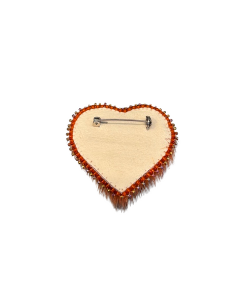 Every Child Matters Heart Pin – Seal Fur with Beadwork