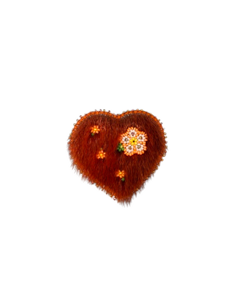 Every Child Matters Heart Pin – Seal Fur with Beadwork