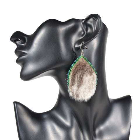 Teardrop Sealskin Earrings