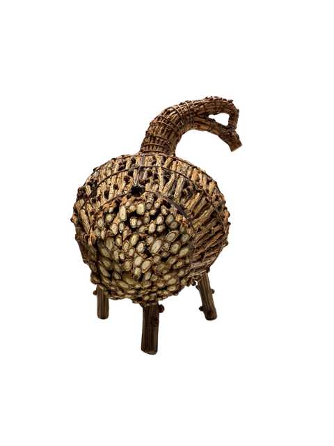 Handcrafted Tamarack Bird Decoy – Turned Neck (Wide)