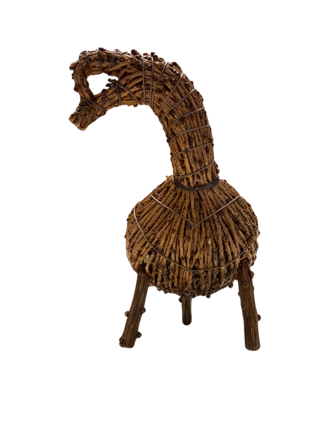 Handcrafted Tamarack Bird Decoy – Turned Neck (Wide)