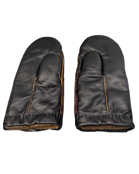 Short Otter Fur Mittens – Brown