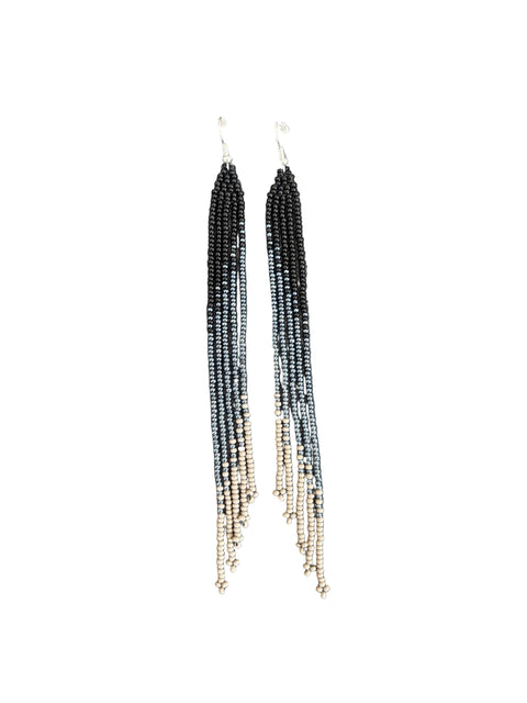 Ombré Long Fringe Earrings