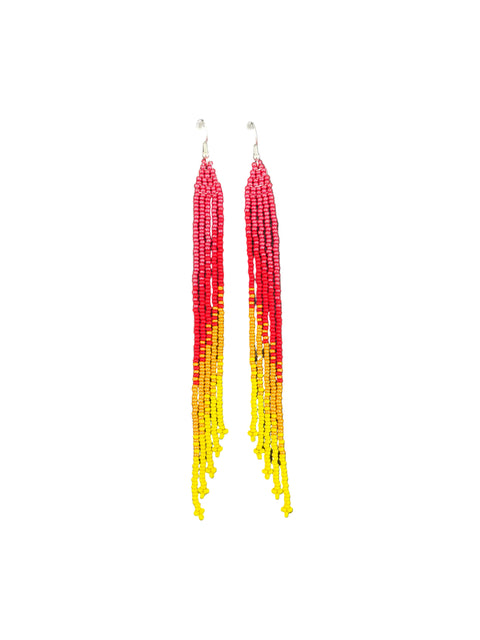 Ombré Long Fringe Earrings