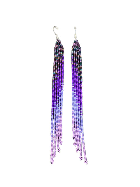 Ombré Long Fringe Earrings