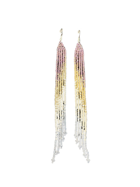 Ombré Long Fringe Earrings
