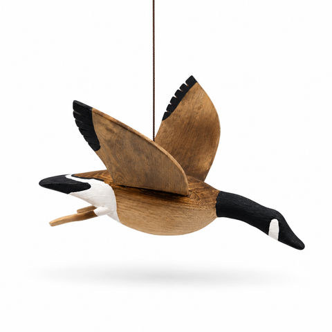 Cedar Flying Goose Decoy with Wings – Hanging, Gordon Blackned