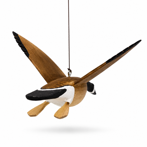 Cedar Flying Goose Decoy with Wings – Hanging, Gordon Blackned