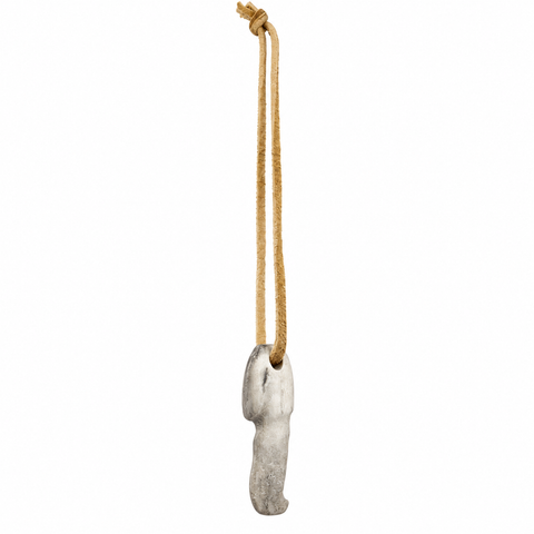 Moose Antler Eagle Head Car Hanging with Moosehide Strap