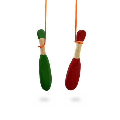 Hand-Carved Mini Paddle Ornament