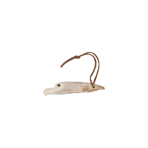 Moosehide Eagle Head Keychain