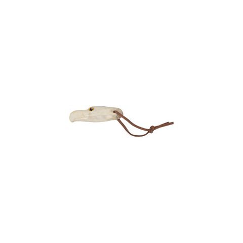 Moosehide Eagle Head Keychain